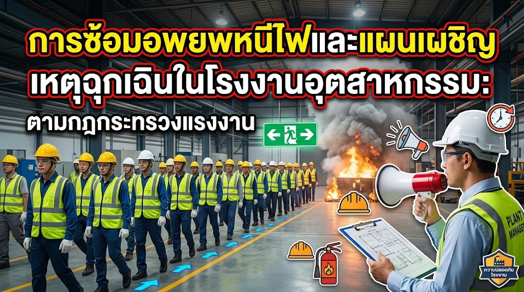 การซ้อมอพยพหนีไฟและแผนเผชิญเหตุฉุกเฉินในโรงงานอุตสาหกรรม: ตามกฎกระทรวงแรงงาน