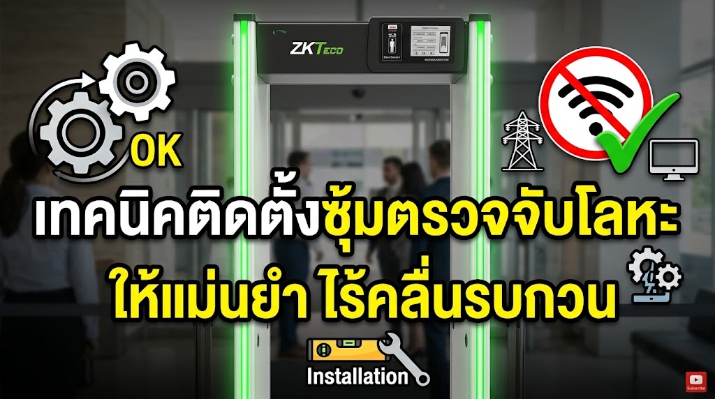 เทคนิคติดตั้งซุ้มประตูตรวจจับโลหะ (Walk-Through) ให้แม่นยำ ไร้คลื่นรบกวน